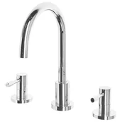 Baterie umywalkowe - Beliani Bateria umywalkowa Bateria umywalkowa srebrna SIPI 229553 - miniaturka - grafika 1