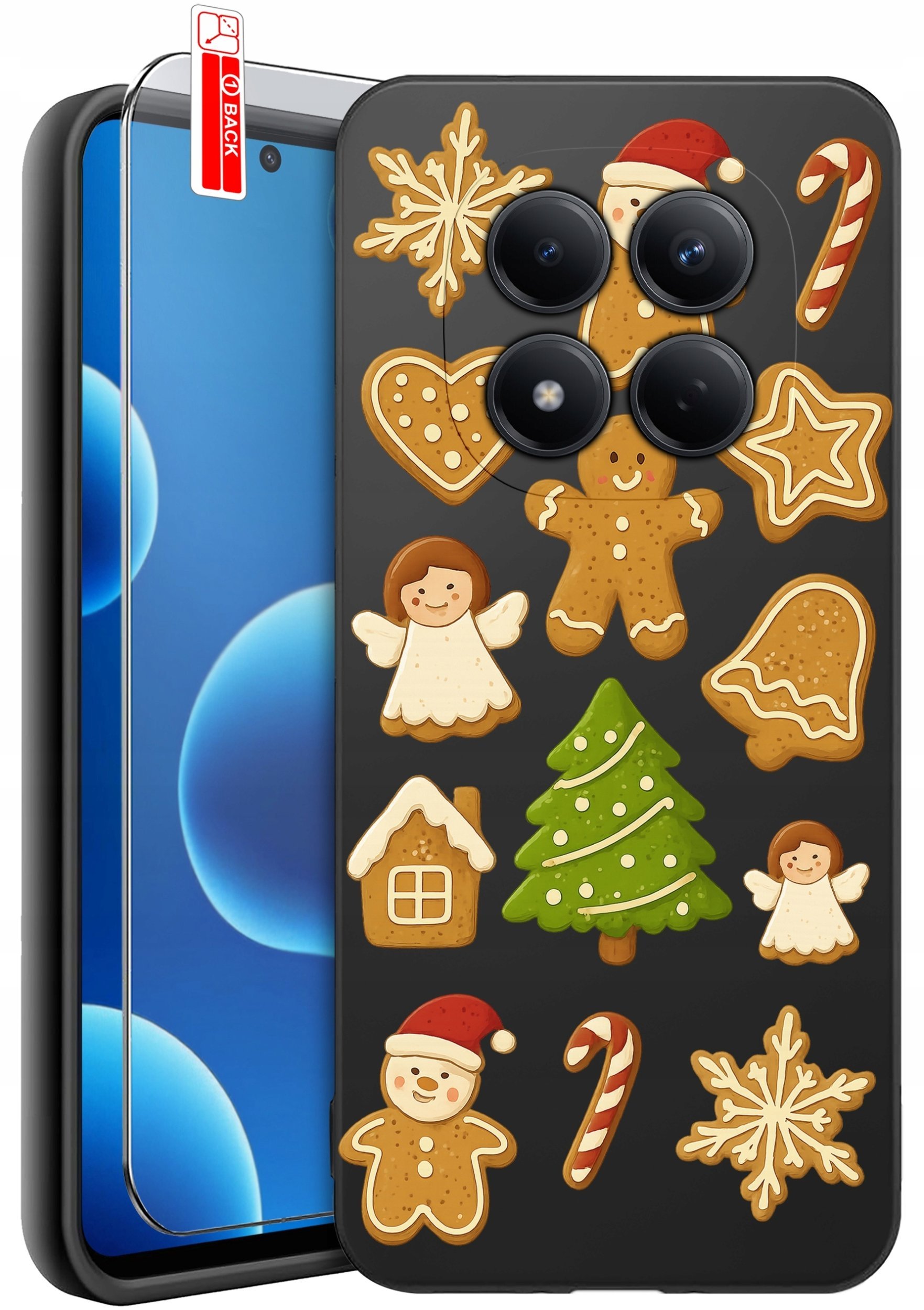 krainaGSM Etui Do Xiaomi Redmi Note 15 Pro 5G Wzory Silikonowe Matt Case + Szkło