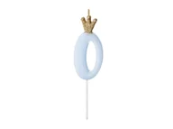 Urodziny dziecka - PartyDeco Świeczka urodzinowa Cyferka 0 4Y42CM 4Y42CM SAM  ONE SIZE - miniaturka - grafika 1
