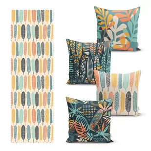 Zestaw poszewek na poduszki i bieżnika 5 szt. YKR1017 – Mila Home - Poszewki na poduszki - miniaturka - grafika 1