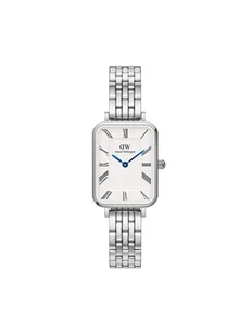 Zegarek Daniel Wellington Zegarek Quadro Roman Numerals 5-Link DW00100691 Srebrny - Zegarki męskie - miniaturka - grafika 1