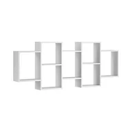 Półki do salonu - Stojący regał na książki Trio wisząca półka biały - miniaturka - grafika 1