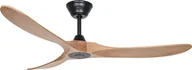Wentylatory sufitowe - Energooszczędny wentylator sufitowy z pilotem Eco Genuino czarny mat / średni dąb 152 cm - miniaturka - grafika 1