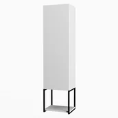 Szafki łazienkowe - Słupek łazienkowy Krofam Lov 130x33x28 cm biały połysk 137-0001 - miniaturka - grafika 1