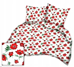 pościel bawełna lux 140x200 + 1 poszewka B 308 urocze maki czerwone na biał - Pościel pościel bawełna lux 140x200 + 1 poszewka B 308 urocze maki czerwone na biał - Pościel - miniaturka - grafika 1