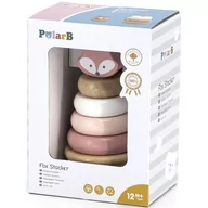 Zabawki interaktywne dla dzieci - Zabawka edukacyjna VIGA PolarB Piramidka Lis 44206 - miniaturka - grafika 1