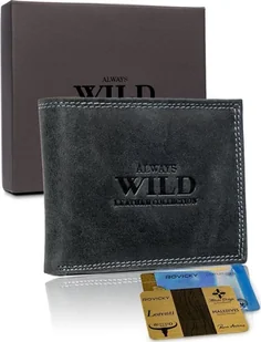 Always Wild Skórzany portfel dla mężczyzny Always Wild RFID Nie dotyczy - Portfele - miniaturka - grafika 1