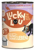 Mokra karma dla kotów - Lucky Lou Lifestage Adult Drób i łosoś puszka 400g - miniaturka - grafika 1