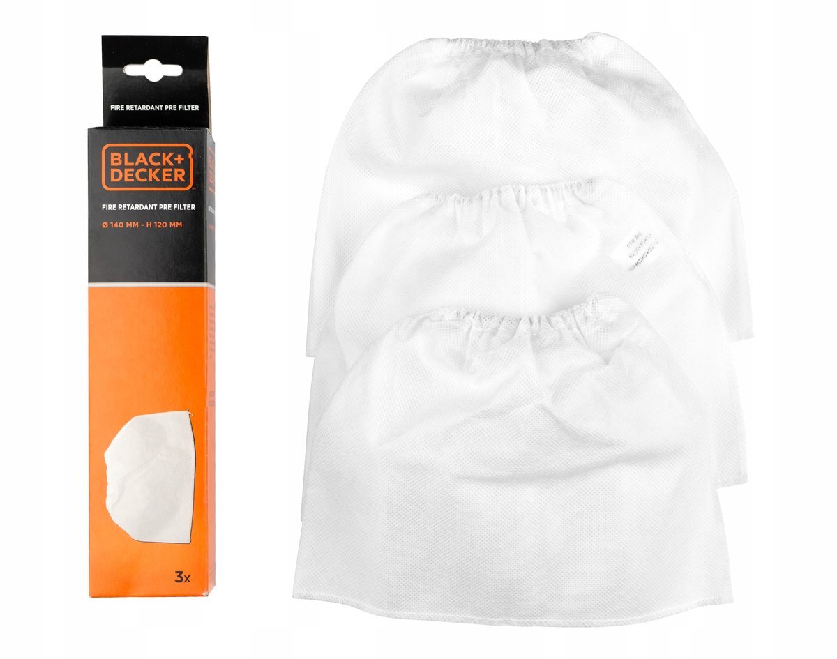 BLACK+DECKER FILTR OGNIOODPORNY WSTĘPNY 3SZT 43442