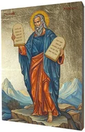 Ikony i obrazy sakralne - Ikona Religijna Prorok Mojżesz - miniaturka - grafika 1