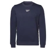 Bluzy sportowe męskie - Bluza na co dzień męska REEBOK ciepła bez kaptura - miniaturka - grafika 1