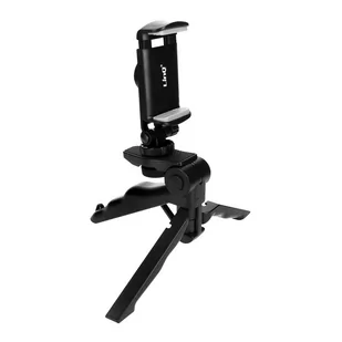Mini Statyw do Smartfona 2 w 1 Obrotowy Selfie Ultrastabilny LinQ Czarny - Selfie stick - miniaturka - grafika 1