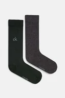 Skarpetki męskie - Calvin Klein skarpetki 2-pack męskie kolor zielony 701229432 - miniaturka - grafika 1