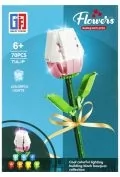 Klocki - Klocki konstrukcyjne 70 elementów Kwiaty świecące Tulipan 638303 BEM - miniaturka - grafika 1