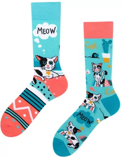 Skarpetki męskie - Cats, Todo Socks, Koty, Mysz, Kolorowe Skarpetki - grafika 1