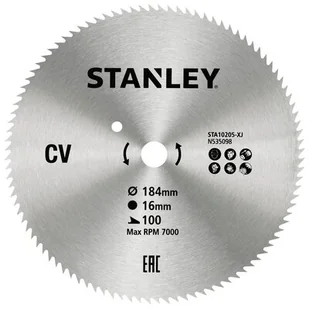 Stanley PIŁA TARCZOWA DO DREWNA CV 184x16 mm 100 STA10205-XJ - Materiały ścierne - miniaturka - grafika 1