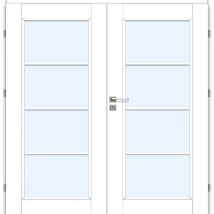 Drzwi dwuskrzydłowe pokojowe Loft Duo 10 białe 70 lewe (czynne) Voster 5905996636118 - Drzwi wewnętrzne - miniaturka - grafika 1