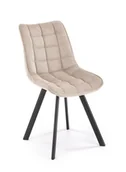 Krzesła - Krzesło tapicerowane K549 beżowy na czarnych nogach - miniaturka - grafika 1