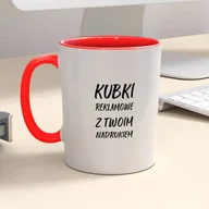 Kubki - Firmowy kubek reklamowy - CLASSIC z kolorowym wnętrzem i uszkiem - miniaturka - grafika 1