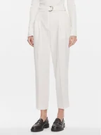 Spodnie damskie - Boss Spodnie materiałowe Tapiah 50490037 Écru Relaxed Fit - miniaturka - grafika 1