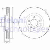 Tarcze hamulcowe - Tarcza hamulcowa DELPHI BG4944C - miniaturka - grafika 1