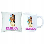 Gadżety dla niej i dla niego - Pocahontas Disney Zestaw PODUSZKA + KUBEK + IMIĘ - miniaturka - grafika 1