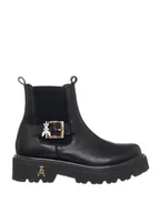 Botki damskie - Patrizia Pepe Skórzane sztyblety w kolorze czarnym - miniaturka - grafika 1