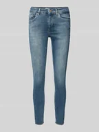 Spodnie damskie - Jeansy o kroju skinny fit z mieszanki bawełny z zakończeniem nogawek z frędzlami model ‘BLUSH’ - miniaturka - grafika 1