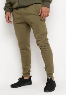 Ciemnozielone Spodnie Dresowe Ocieplone Pilarem Odesiren - Spodnie męskie - miniaturka - grafika 1