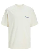 Koszulki męskie - Jack & Jones Koszulka w kolorze kremowym - miniaturka - grafika 1
