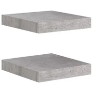 Półki do salonu - vidaXL Półki ścienne, 2 szt., szarość betonu, 23 x 23,5 x 3,8 cm, MDF vidaXL - miniaturka - grafika 1