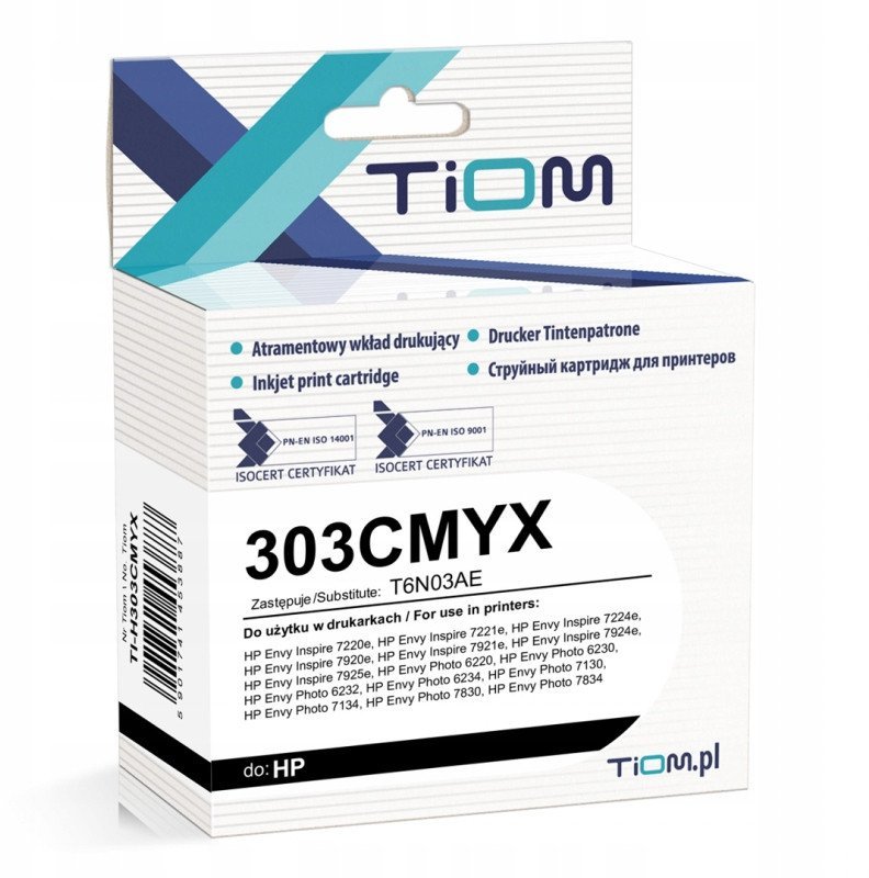 Tusz Tiom do HP 303XL 303CMYX T6N03AE 440 str. 18ml color