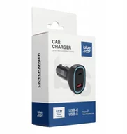 Ładowarki samochodowe - Ładowarka samochodowa Blue Star USB C + USB A QC3.0 PD AFC PPS SFC2.0 3A 63W czarna - miniaturka - grafika 1