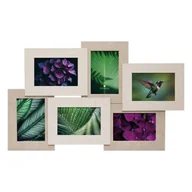 Ramki na zdjęcia - Ramka ścienna beżowa na 6 zdjęć Hedile - miniaturka - grafika 1
