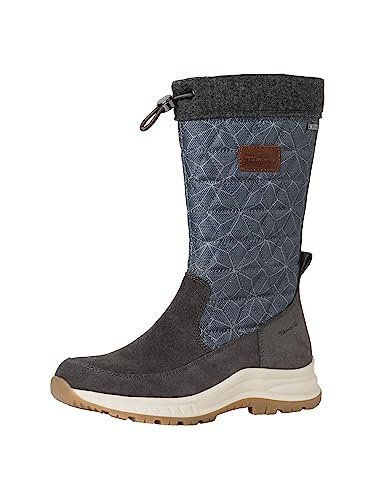 Tamaris COMFORT Damskie buty zimowe bez obcasa, ciepła podszewka z zamkiem błyskawicznym, Comfort Fit, szare (Graphite), rozmiar 39 EU