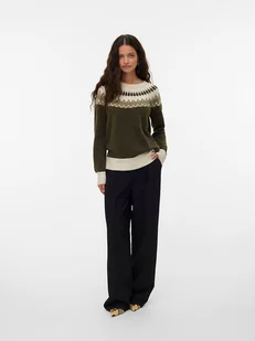 Vero Moda Sweter w kolorze khaki - Swetry damskie - miniaturka - grafika 1
