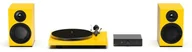 Zestawy stereo - Pro-Ject Audio Systems Colorful Audio System E - System Hi-Fi typu All-in-one z gramofonem - Satynowy żółty - miniaturka - grafika 1
