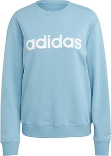 Bluza damska adidas Essentials Linear French Terry błękitna IC6882-S - Bluzy damskie - miniaturka - grafika 1