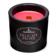 Świece - Świeczka sojowa Delicate Peony czarna 170 g - miniaturka - grafika 1