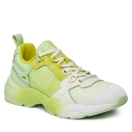 Sneakersy damskie - Sneakersy Calvin Klein Jeans Retro Tennis Low Lace Mix Ml Sat YW0YW01307 Zielony - miniaturka - grafika 1