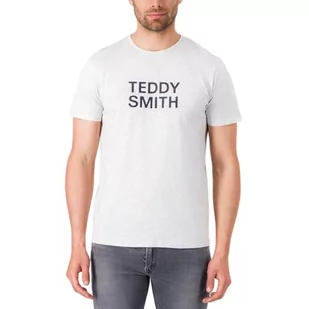 Koszulka męska Teddy Smith Ticlass Basic MC, Biały Melanż/Granatowy, XL - Koszulki męskie - miniaturka - grafika 1