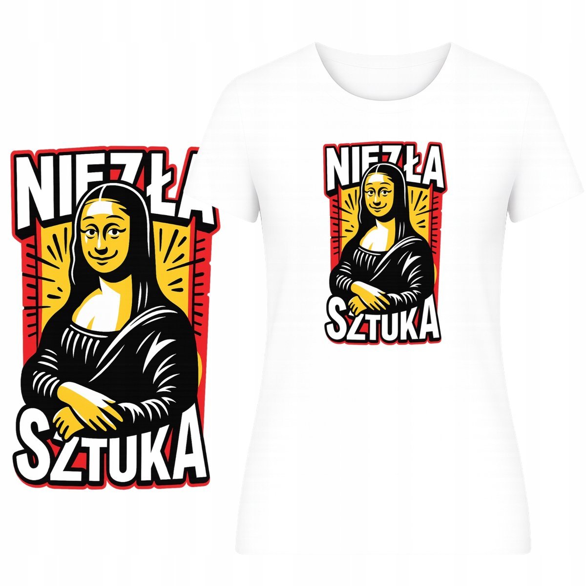 T-Shirt Damski Koszulka Śmieszny Nadruk Niezła Sztuka Super Na Prezent Xl