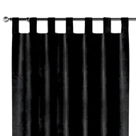 Zasłony - Dekoria Zasłona na szelkach 1 szt. głęboka czerń 1szt 130 × 260 cm Velvet 310-704-17 - miniaturka - grafika 1
