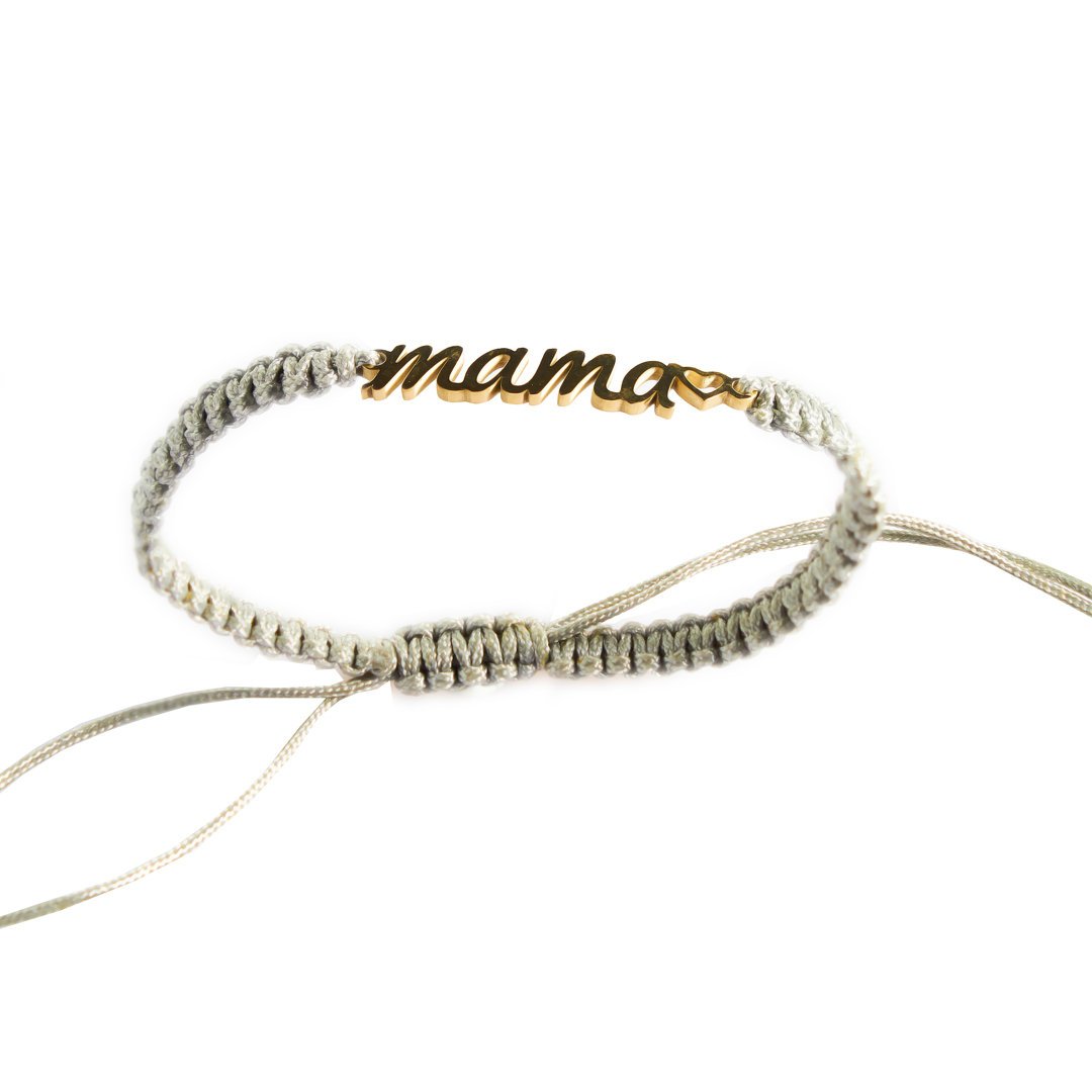 Bransoletka Na Dzień Mamy Stal Chirurgiczna Pozłacana14K Złotem