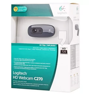 Logitech Webcam C270 HD (960-001063) - Kamery internetowe - miniaturka - grafika 1