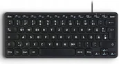 Klawiatury - Perixx PERIBOARD-416 EN, wired, USB mini keyboard with 4 hubs, black 57150P - miniaturka - grafika 1