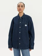 Koszule damskie - Lee Koszula jeansowa Workwear 112349344 Granatowy Loose Fit - miniaturka - grafika 1