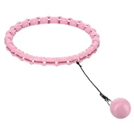 Pozostały sprzęt i akcesoria do ćwiczeń - HULA HOP LIGHT PINK Z WYPUSTKAMI I OBCIĄŻNIKIEM HMS HHW02 - miniaturka - grafika 1