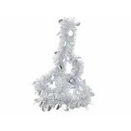 Ozdoby bożonarodzeniowe - Łańcuch choinkowy 9 x 200 cm srebrny kółka - miniaturka - grafika 1