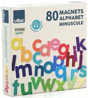 Gry planszowe - Vilac Magnesy drewniane Alfabet - małe litery 80szt - miniaturka - grafika 1